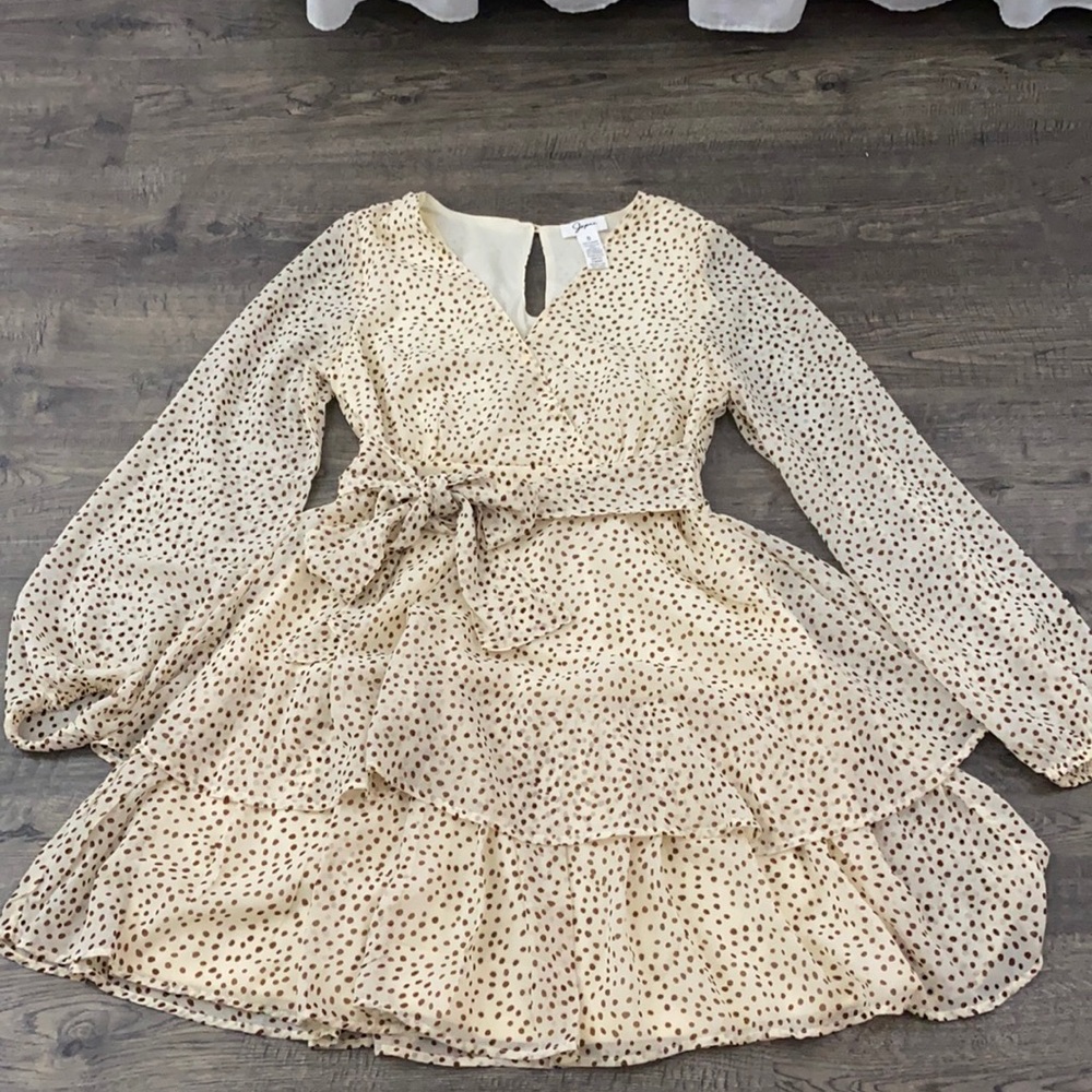 Tj Maxx Spring ruffle mini dress long sleeve